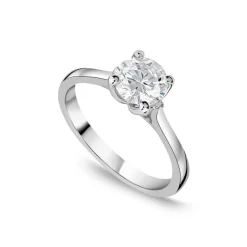 Born Platinum Lab Grown 1ct Round Brilliant Solitaire Diamond Ring