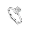 Born Platinum Lab Grown 1ct Oval Solitaire Diamond Ring