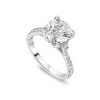 Born Platinum Lab Grown 2.20ct Round Brilliant Solitaire & Diamond Sides Ring