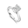 Born Platinum Lab Grown 2ct Solitaire Oval Diamond Ring