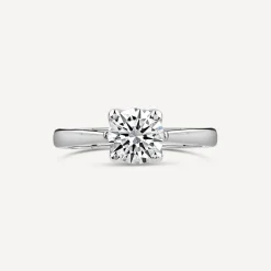 Born Platinum Lab Grown 1ct Round Brilliant Solitaire Diamond Ring