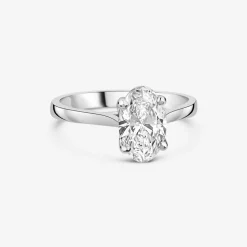 Born Platinum Lab Grown 1.20ct Oval Solitaire Diamond Ring