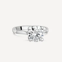 Born Platinum Lab Grown 2ct Round Solitaire Diamond Ring