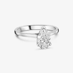 Born Platinum Lab Grown 1ct Pear Diamond Ring