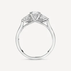 Born Platinum Lab Grown 1.40ct Oval & Pear Sides Diamond Ring