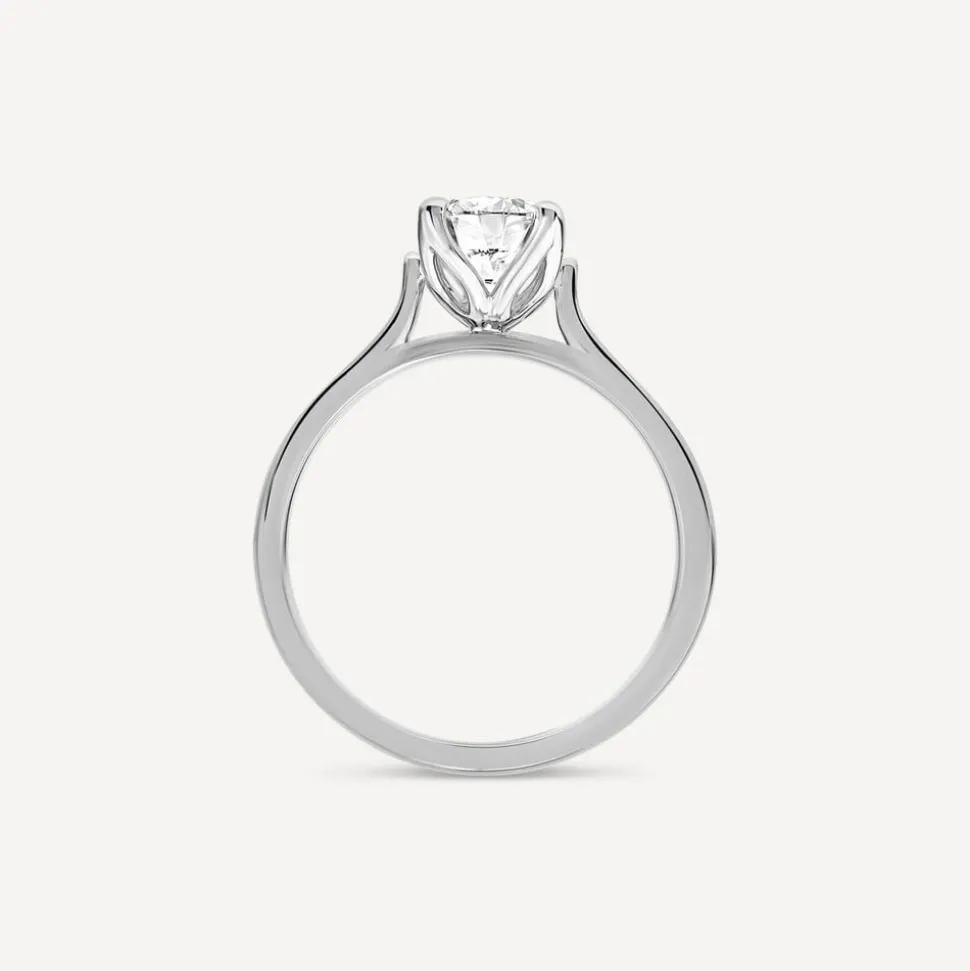 Born Platinum Lab Grown 1ct Round Brilliant Solitaire Diamond Ring