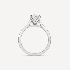 Born Platinum Lab Grown 1ct Oval Solitaire Diamond Ring