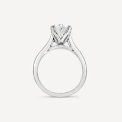 Born Platinum Lab Grown 2ct Solitaire Oval Diamond Ring