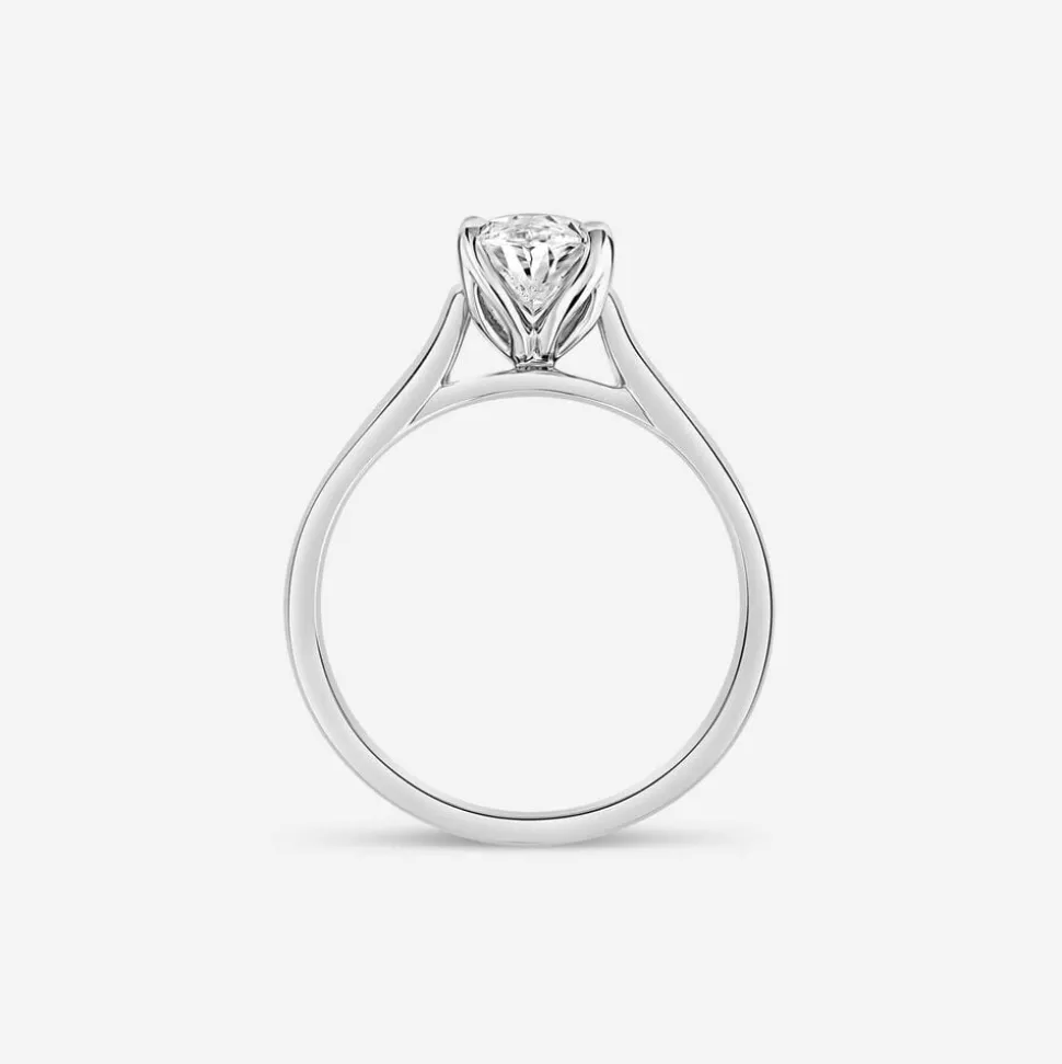 Born Platinum Lab Grown 1.20ct Oval Solitaire Diamond Ring