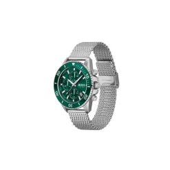 BOSS Admiral 46mm Green Dial Chrono Steel Case Bracelet Watch