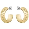 BOSS Aspen Yellow Gold IP Huggie Earrings