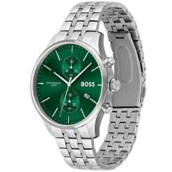 BOSS Associate 42mm Green Dial Steel Chronograph Watch
