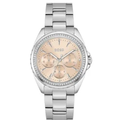 BOSS Atea 38mm Rose Chrono Dial Steel Case Watch