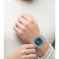 BOSS Candor 41mm Blue Dial 3 Hand Stainless Steel Case Watch