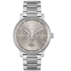 BOSS Contender Chronograph 44mm Grey Dial Steel Bracelet Watch
