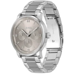 BOSS Contender Chronograph 44mm Grey Dial Steel Bracelet Watch