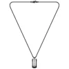 BOSS Devon Branded Double Tag Pendant Black IP Box Chain Steel Necklace