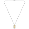 BOSS Devon Branded Double Tag Pendant Box Chain Steel Necklace