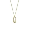 BOSS Gold Tone Double B Monogram Pendant Chain Necklace