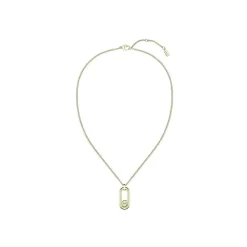 BOSS Gold Tone Double B Monogram Pendant Chain Necklace