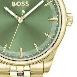 BOSS Graceful 36mm Green Dial Gold Tone Steel Bracelet Watch