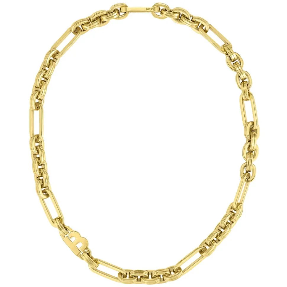BOSS Hailey Light Yellow Gold IP Chain Necklace