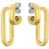 BOSS Hailey Light Yellow Gold IP Link Earrings
