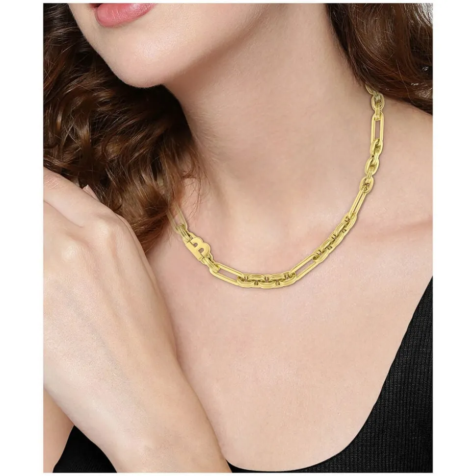 BOSS Hailey Light Yellow Gold IP Chain Necklace