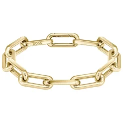 BOSS Halia Yellow Gold Stainless Steel Chain Link Bracelet