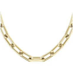BOSS Halia Yellow Gold Stainless Steel Chain Link Necklace