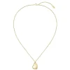 BOSS Honey Gold Toned Stainless Steel Heart Shaped Branded Pendant Necklace
