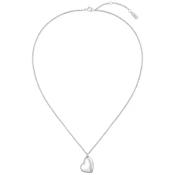 BOSS Honey Stainless Steel Heart Shaped Branded Pendant Necklace