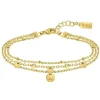 BOSS Iris Triple Light Yellow Gold IP Chain Crystals Bracelets