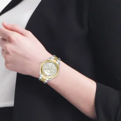 BOSS Lida 38mm Silver Dial Two Tone Steel Bracelet Watch