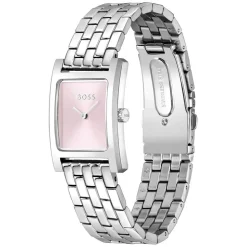 BOSS Lucy 22mmx24mm Pink Dial Steel Bracelet Watch