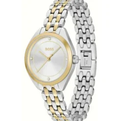 BOSS Mae 30mm 3 Hand Silver Dial Two Tone Bracelet Watch