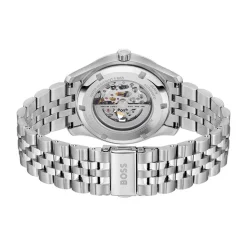 BOSS Principe Skeleton 41mm Green Dial Stainless Steel Bracelet Watch