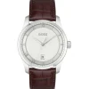BOSS Principle 41mm Silver Dial 3 Hand Brown Leather Strap Watch