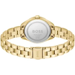 BOSS Sage 32mm Green 3 Hands Dial Yellow Gold IP Case Watch