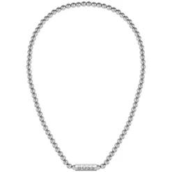 BOSS Stainless Steel Beaded Necklace