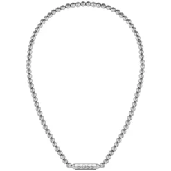 BOSS Stainless Steel Beaded Necklace