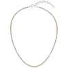 BOSS Stainless Steel Clear & Champagne Coloured Crystals Necklace