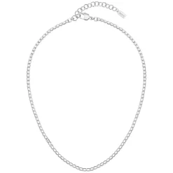 BOSS Stainless Steel Clear & Champagne Coloured Crystals Necklace
