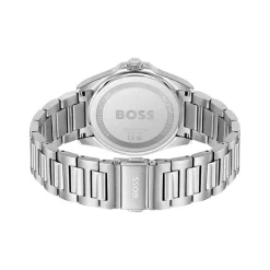 BOSS Strike 41mm Black Textured Dial Steel Bracelet Watch