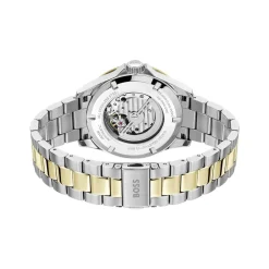 BOSS Troper Automatic 42mm Blue Open Heart Dial Two-Tone Steel Bracelet Watch