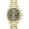 BOSS Troper 44mm Green Chronograph Dial Yellow Gold IP Bracelet Watch