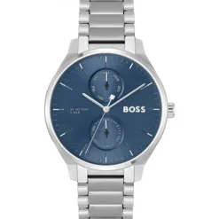 BOSS Tyler 43mm Blue Dial Multifunction Steel Case Watch