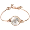 Bronzallure Alba Collection Cubic Zirconia Snake Mother of Pearl Ladies Bracelet