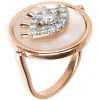 Bronzallure Alba Collection Cubic Zirconia All-Seeing Eye Mother Of Pearl Ring