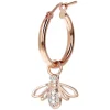 Bronzallure Altissima Collection Bee Cubic Zirconia Single Hoop Ladies Earring